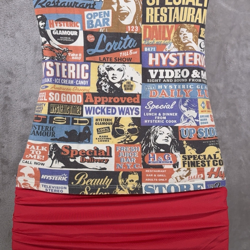 Hysteric Glamour Magazine Collage Tank Top Womens Size Free Multicolor Y2K - Picture 6 of 8